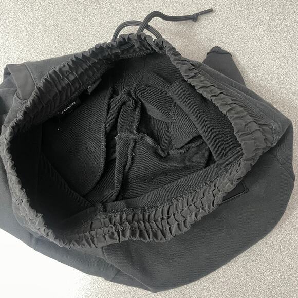 Coach Signature Sweat Shorts Mens XS Black Athleisure Lounge Logo *Altered/Crop - Picture 11 of 11